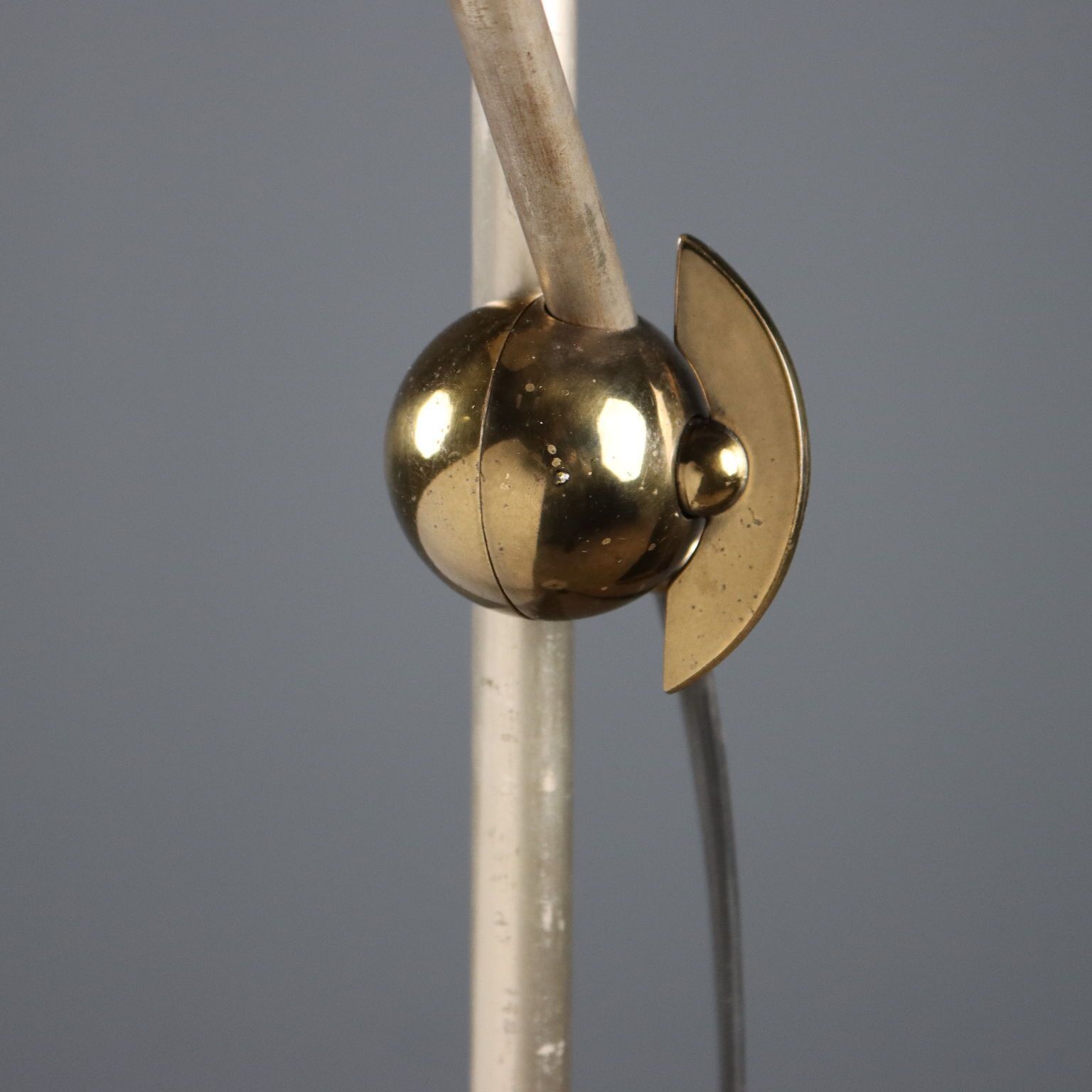 Vintage Floor Lamp Aluminium Marble Design Italy 1960s photo 850.0