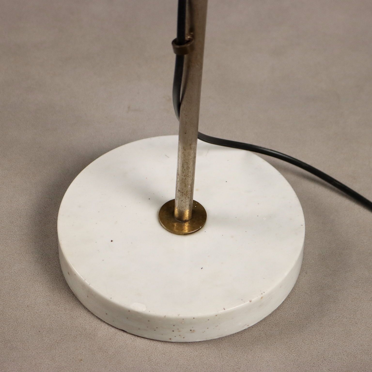 photo furniture Vintage Floor Lamp Aluminium Marble Design Italy 1960s