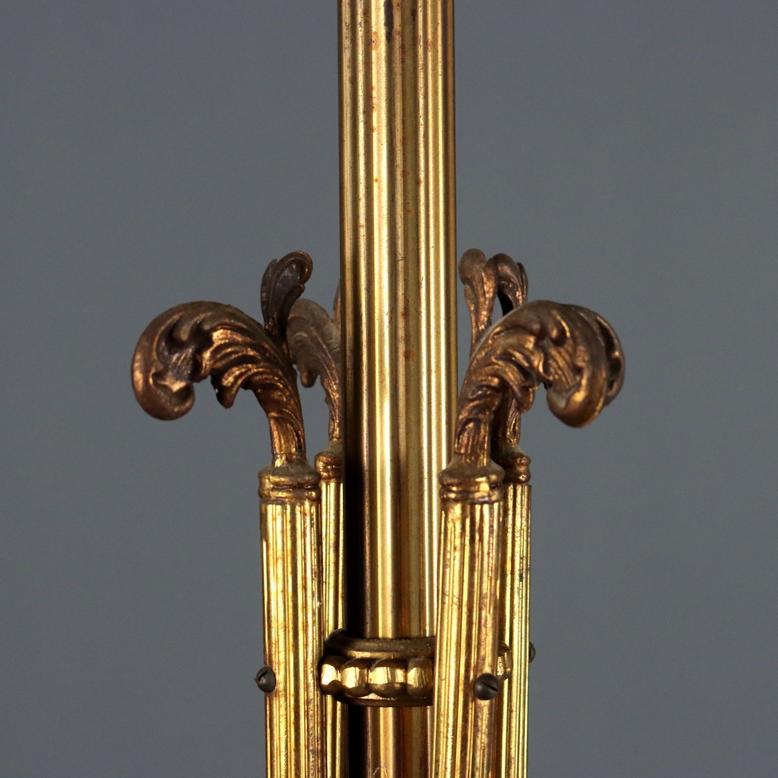 Antique Chandelier Empire Style Gilded Metal Glass XX Century photo vinterior