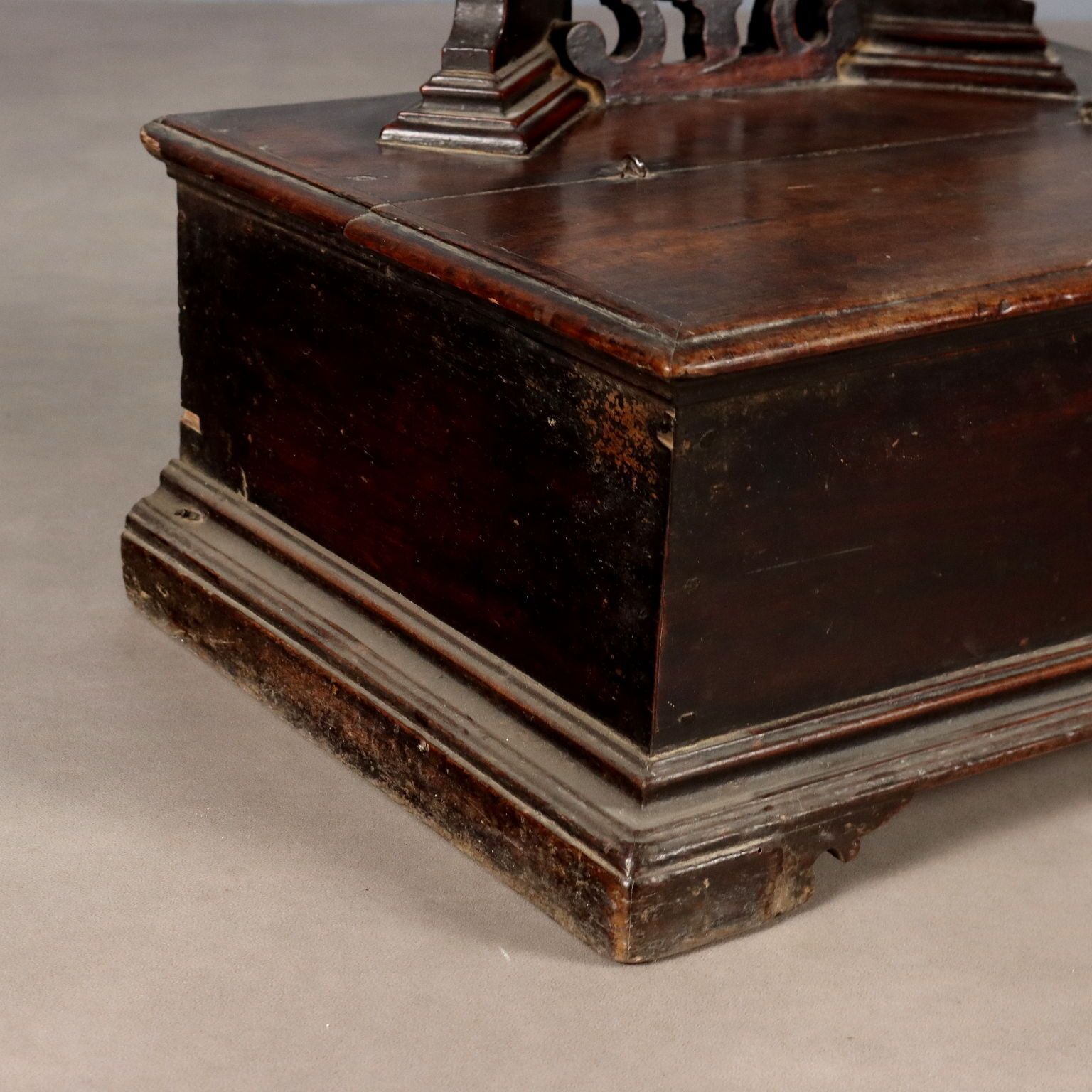 Antique Prayer Desk Baroque Cherrywood Italy XVII Century photo for sale