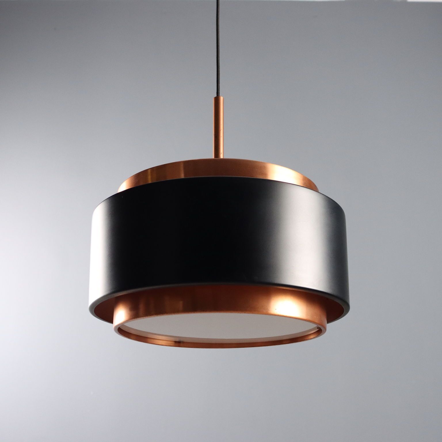 Vintage Lamp Metal Copper Glass Design Italy 1960s photo 1080.0