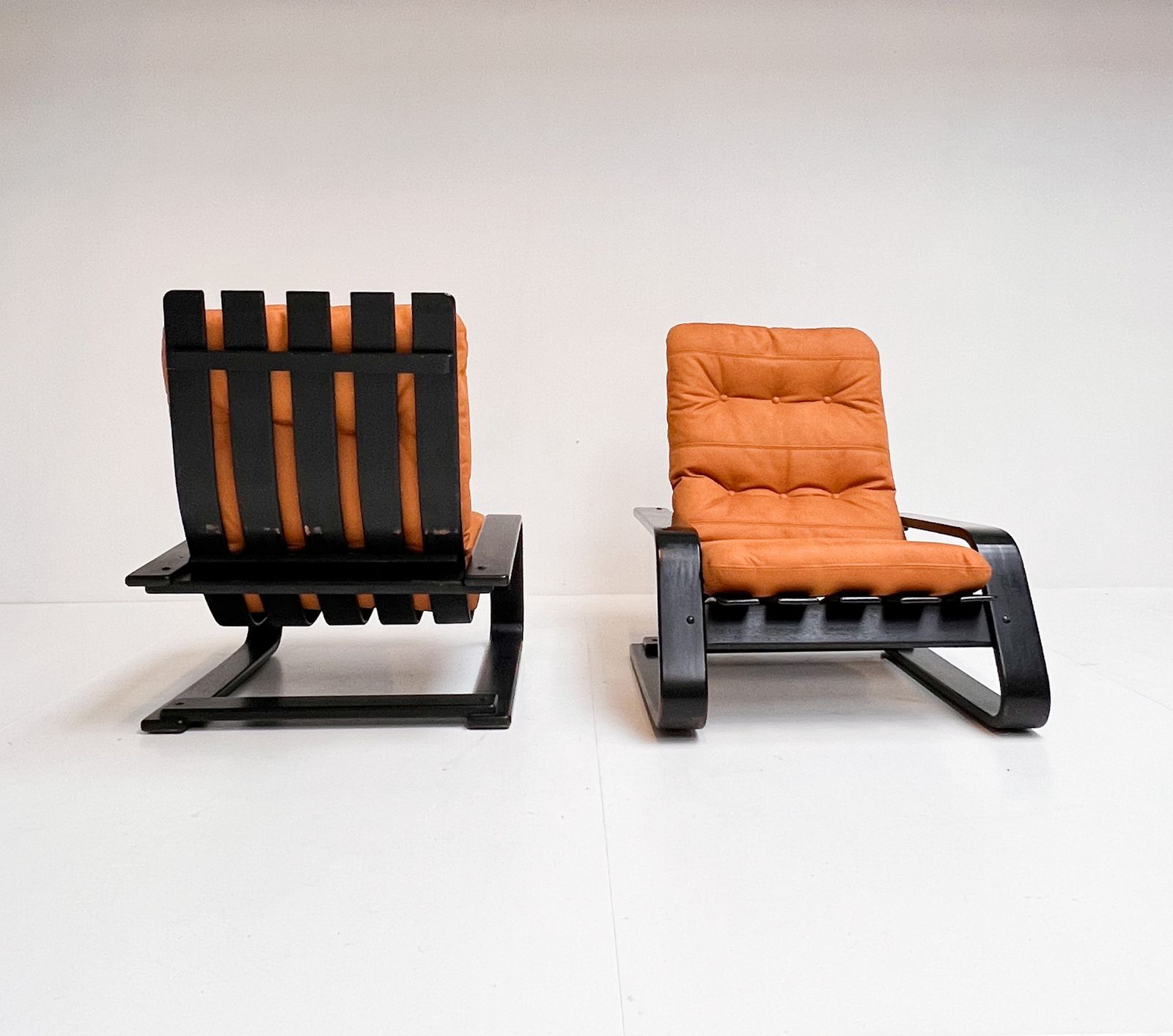 Reupholstered Cognac Coloured Lounge Chair, 1960s photo Furniture