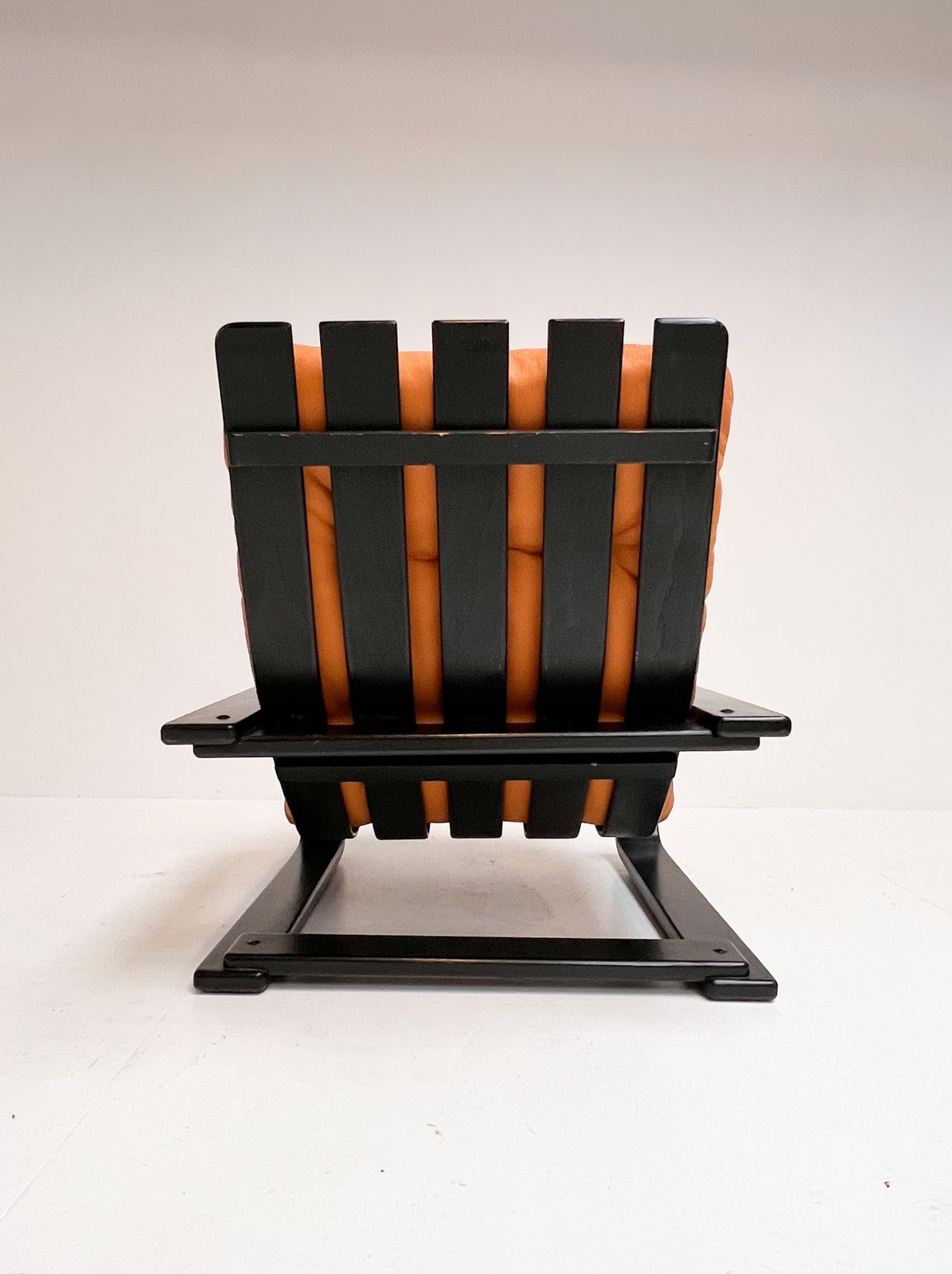 photo for sale Reupholstered Cognac Coloured Lounge Chair, 1960s