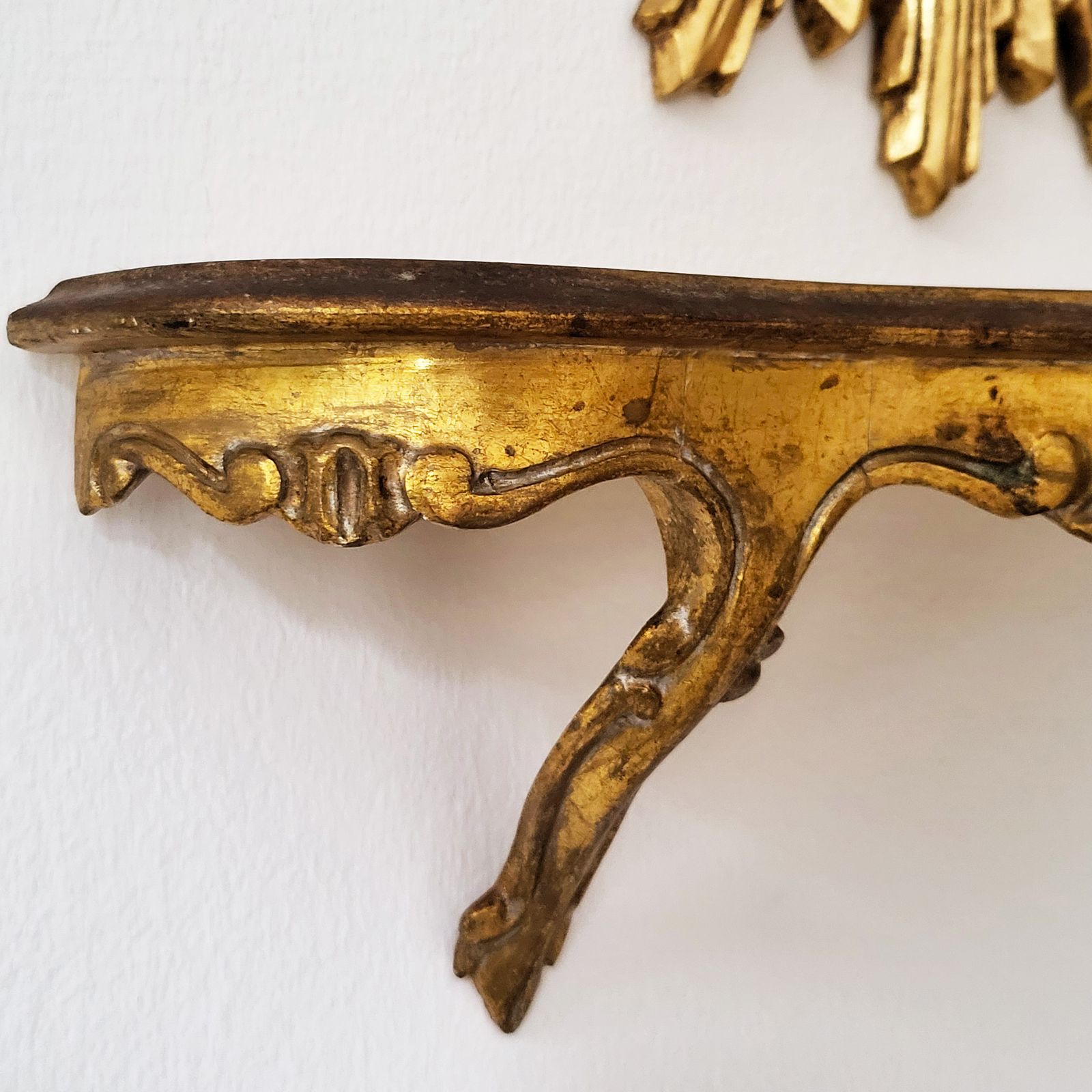 Mid Century Florentine Giltwood Wall Console, 1950s photo Furniture