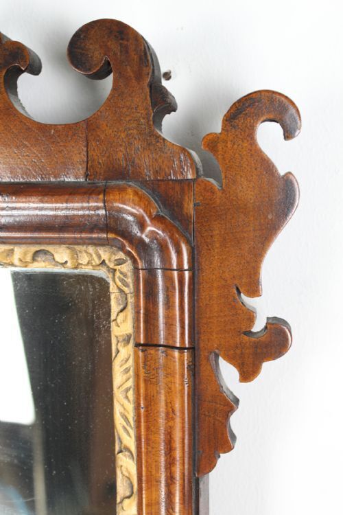 George II Walnut “Chippendale” Fretwork Mirror photo Home Decor