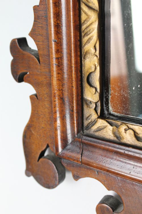 George II Walnut “Chippendale” Fretwork Mirror photo buy