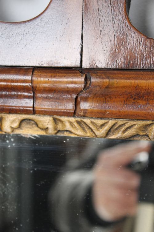 photo for sale George II Walnut “Chippendale” Fretwork Mirror