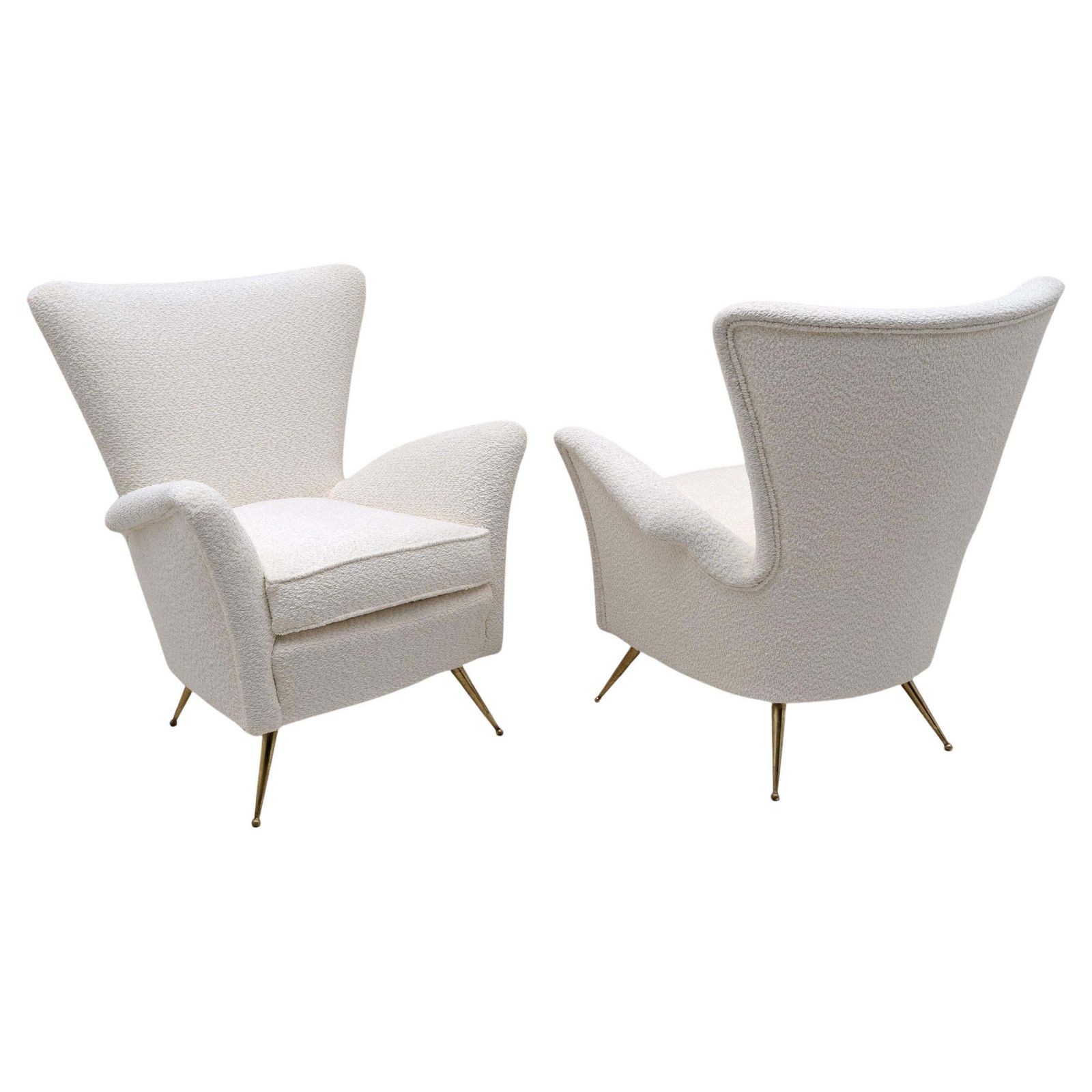 Gio Ponti Art Dèco Italian Lounge Armchair From Hotel Bristol Merano, 50s, Pair
