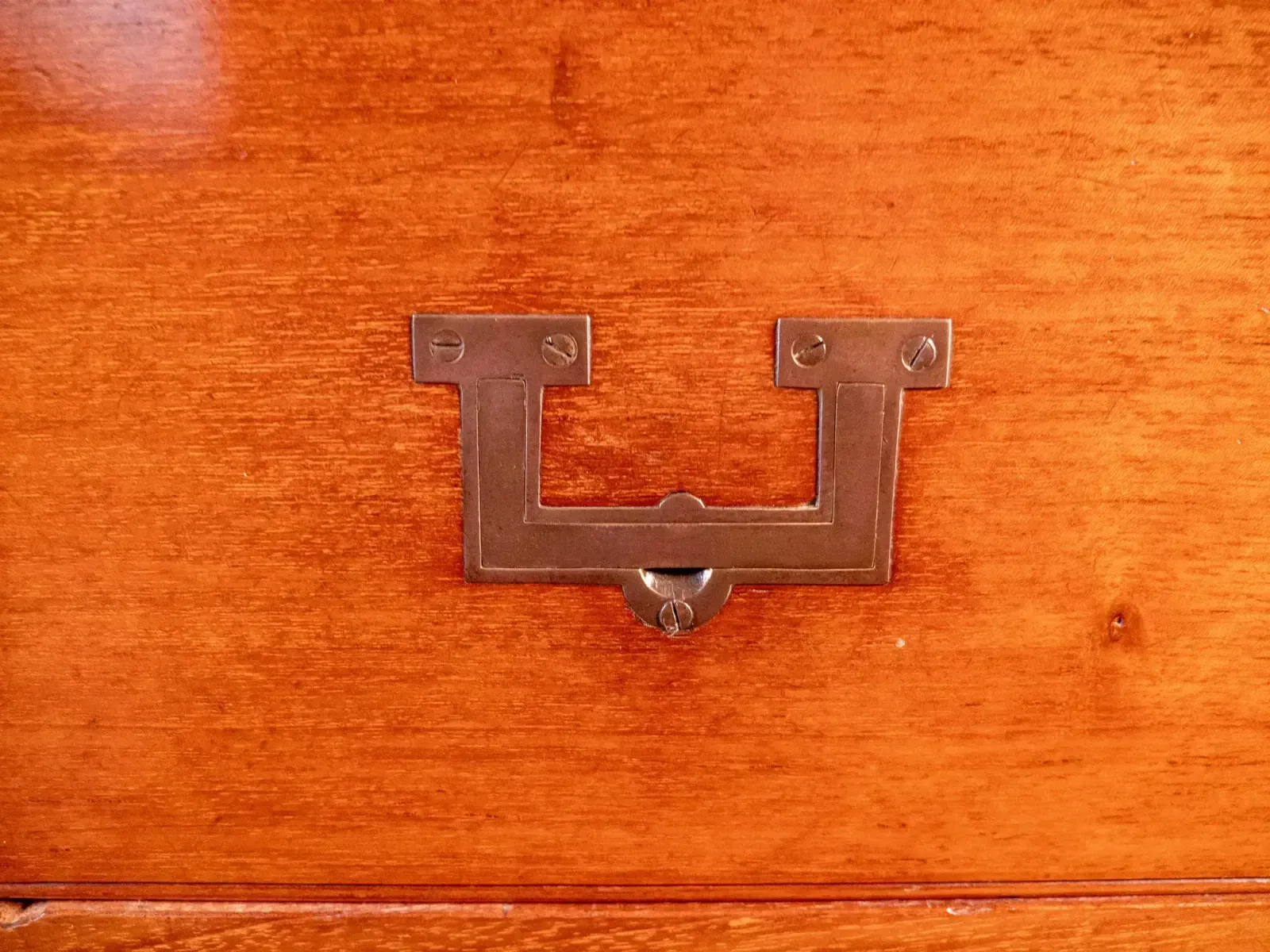 Linen Press Campaign Chest, 1800s photo Furniture