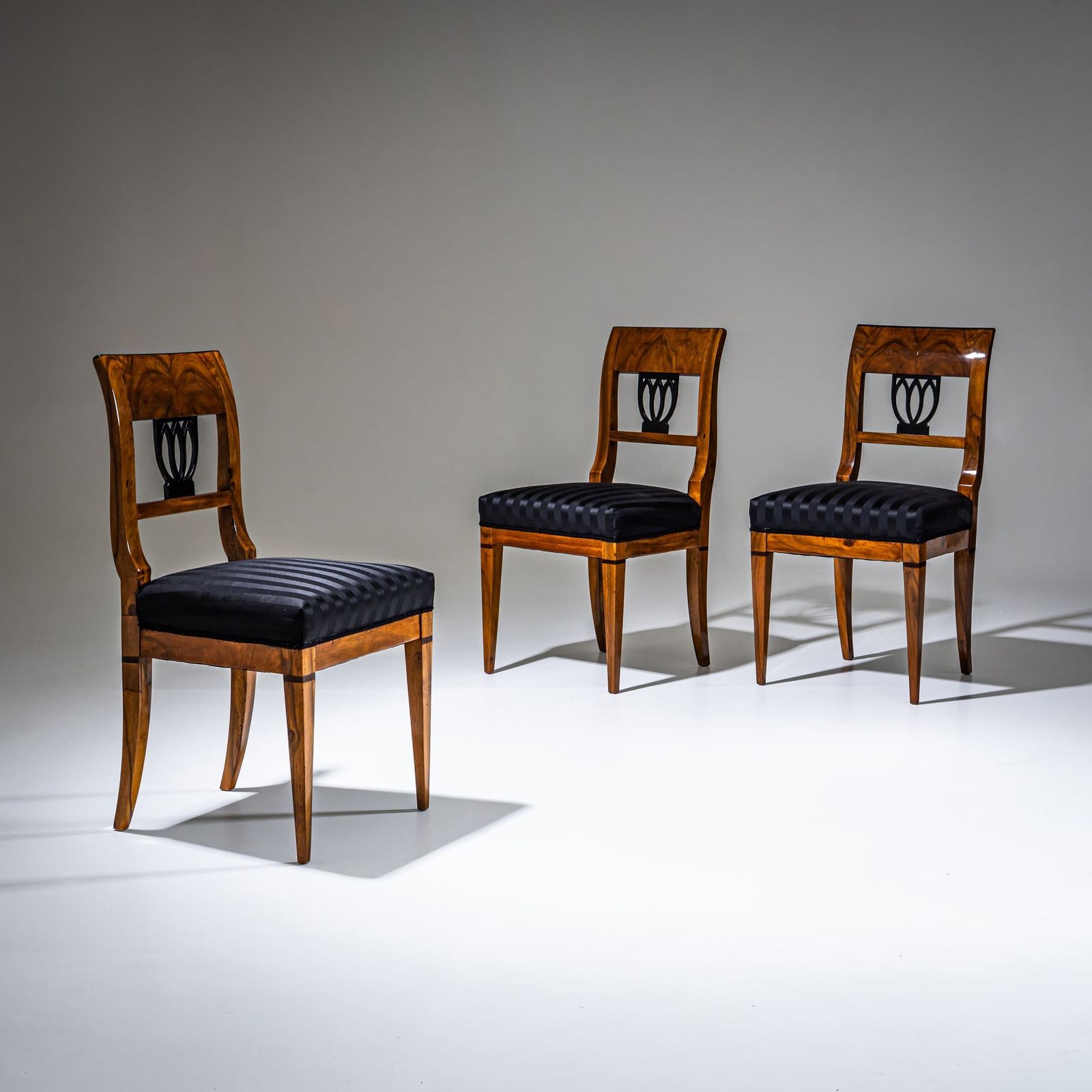 Set Of Three Biedermeier Chairs, Southern Germany, Circa 1820