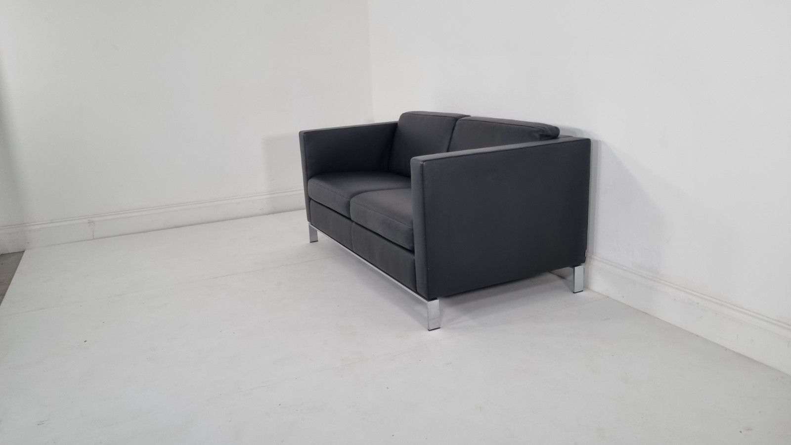 Walter Knoll Foster 500.2 Black Leather Sofa In Immaculate Condition photo buy