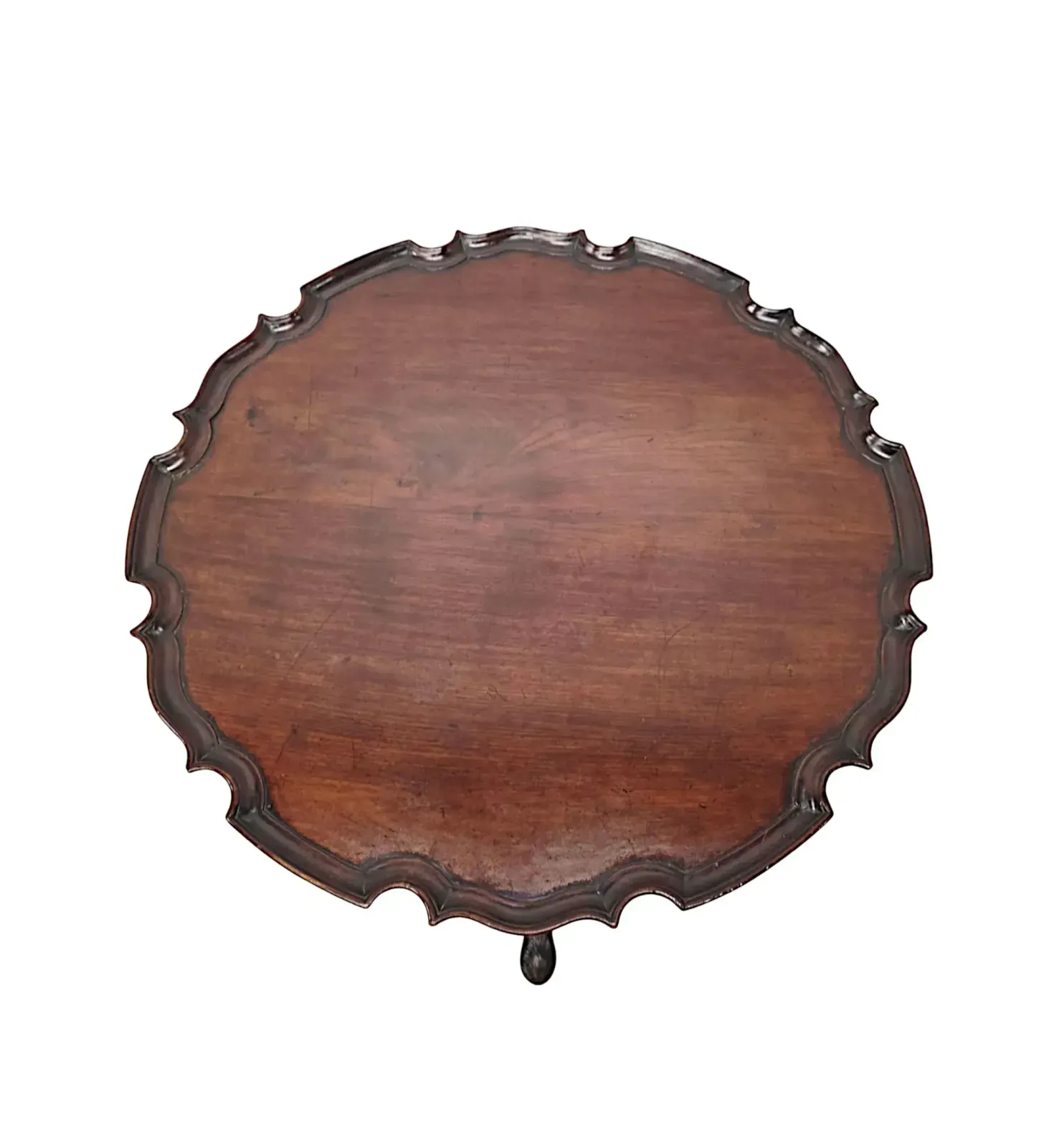 A Very Rare Georgian Irish Flip Top Table With Pie Crust Top photo for sale