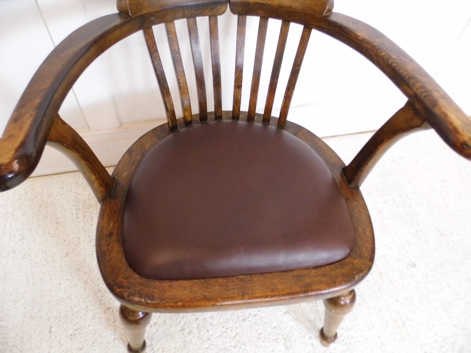Vintage Ex Raf Oak Captains Desk Armchair By R H Mines Grv High Wycombe photo buy