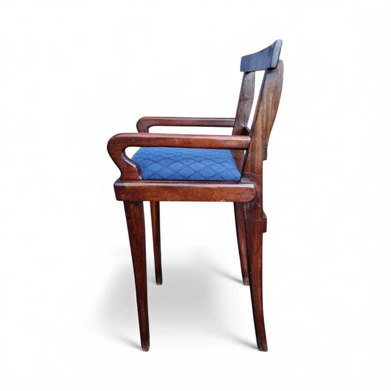 photo furniture Vintage Children Wooden Chair With Arms / C. 1930