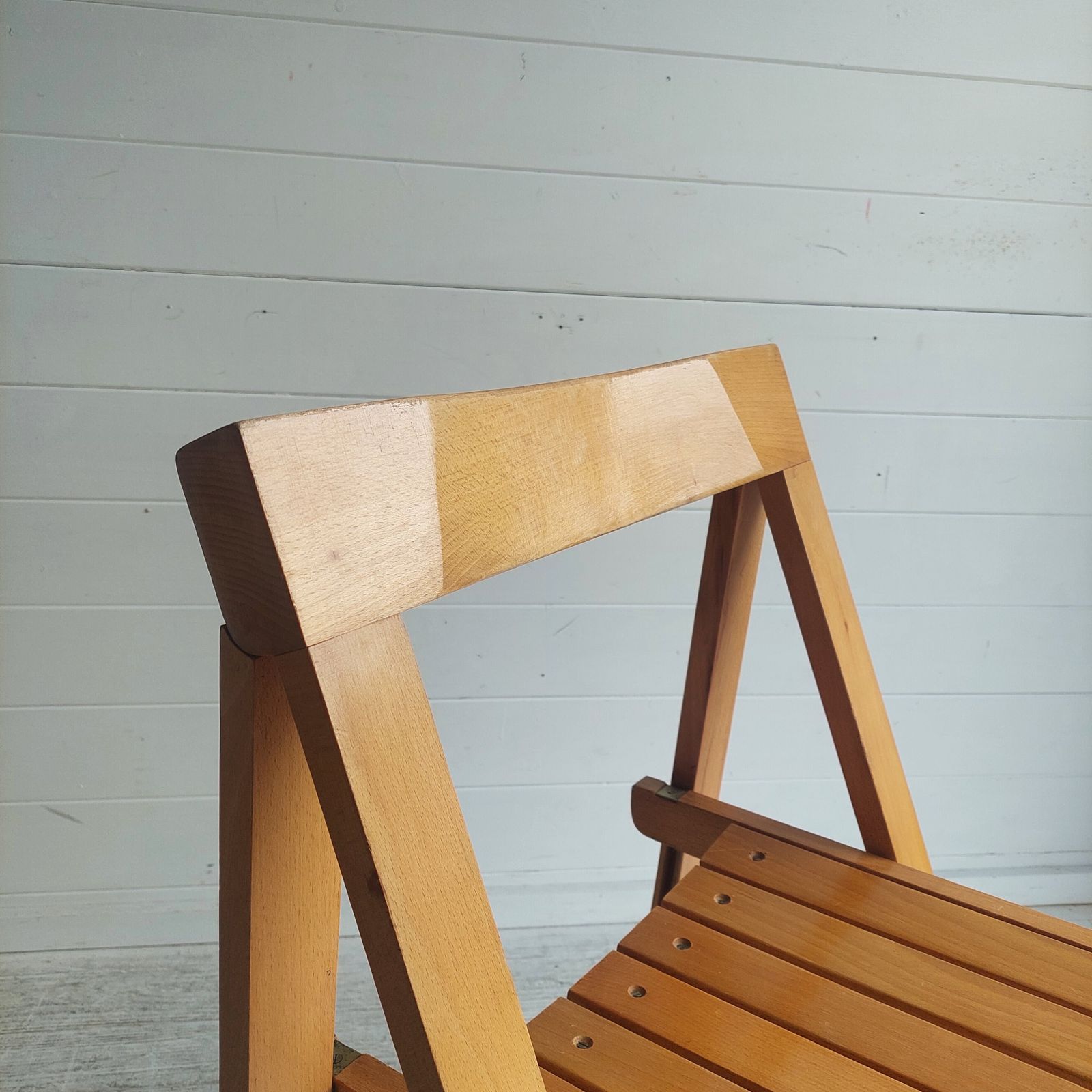 Mid Century Folding Chair By Aldo Jacober For Alberto Bazzani Trieste Beech Chair 60s photo 160.0