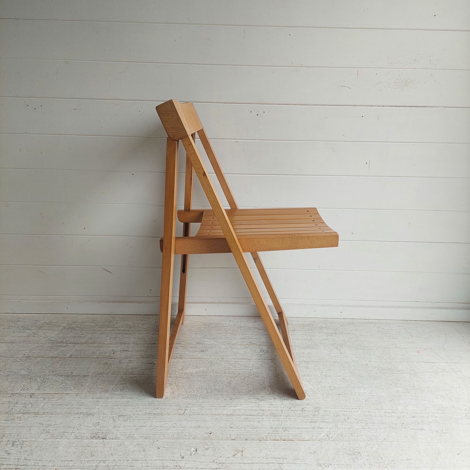 Mid Century Folding Chair By Aldo Jacober For Alberto Bazzani Trieste Beech Chair 60s photo Furniture