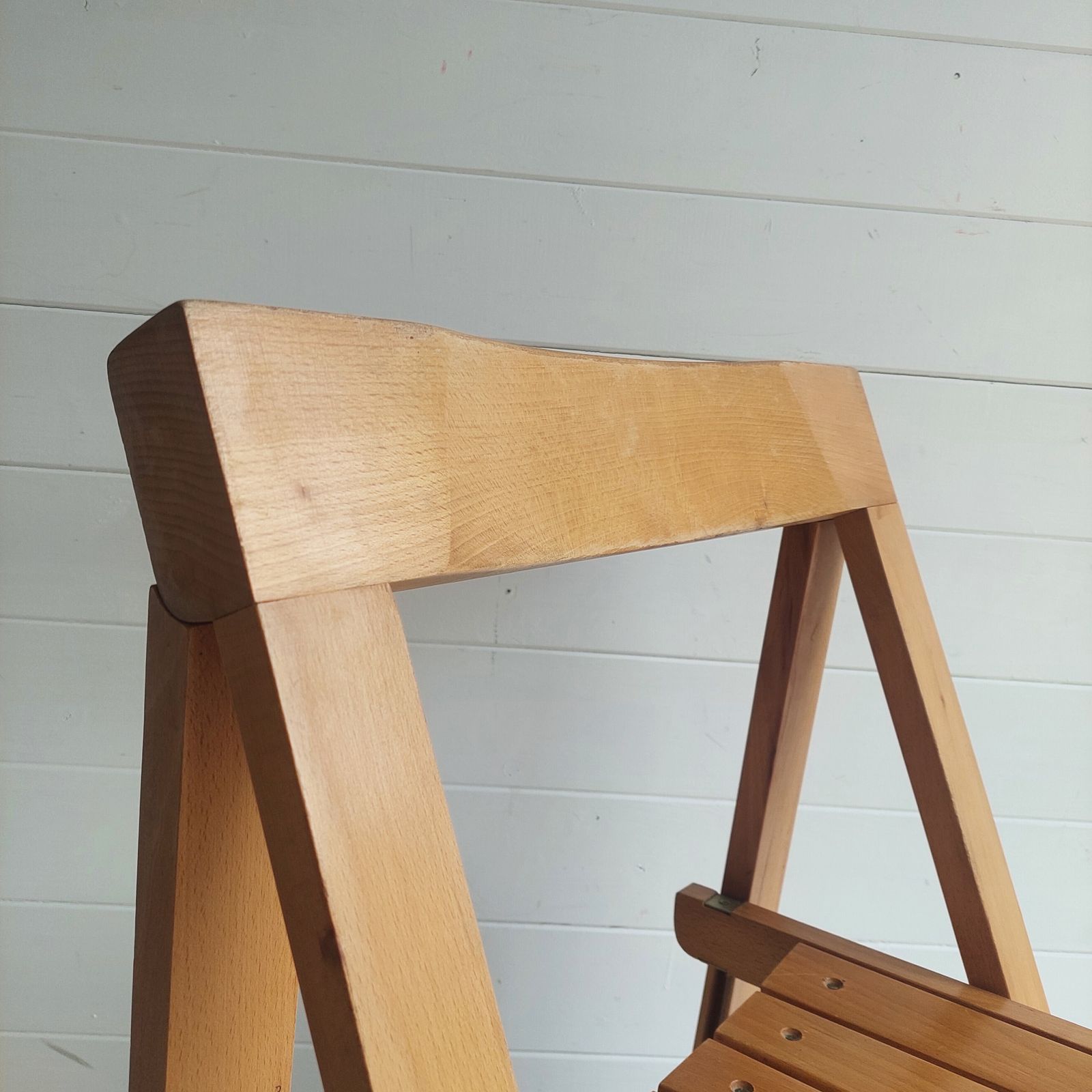 Mid Century Folding Chair By Aldo Jacober For Alberto Bazzani Trieste Beech Chair 60s photo vintage