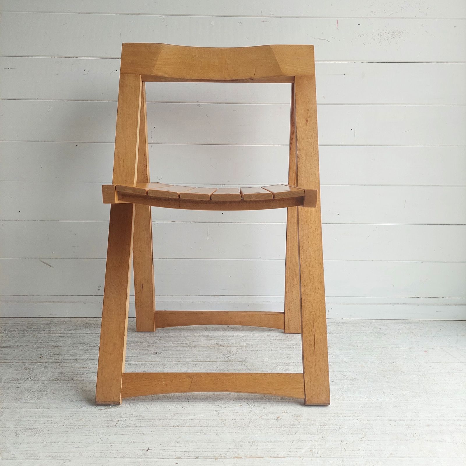 Furniture Mid Century Folding Chair By Aldo Jacober For Alberto Bazzani Trieste Beech Chair 60s photo