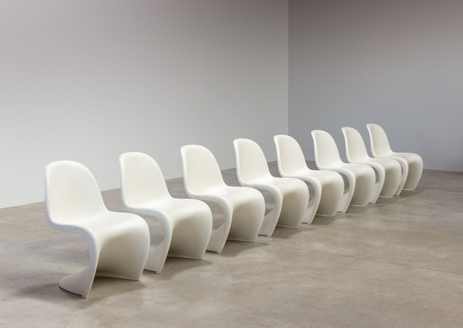 Verner Panton Set Of 8 Panton Dining Chairs Vitra photo vintage