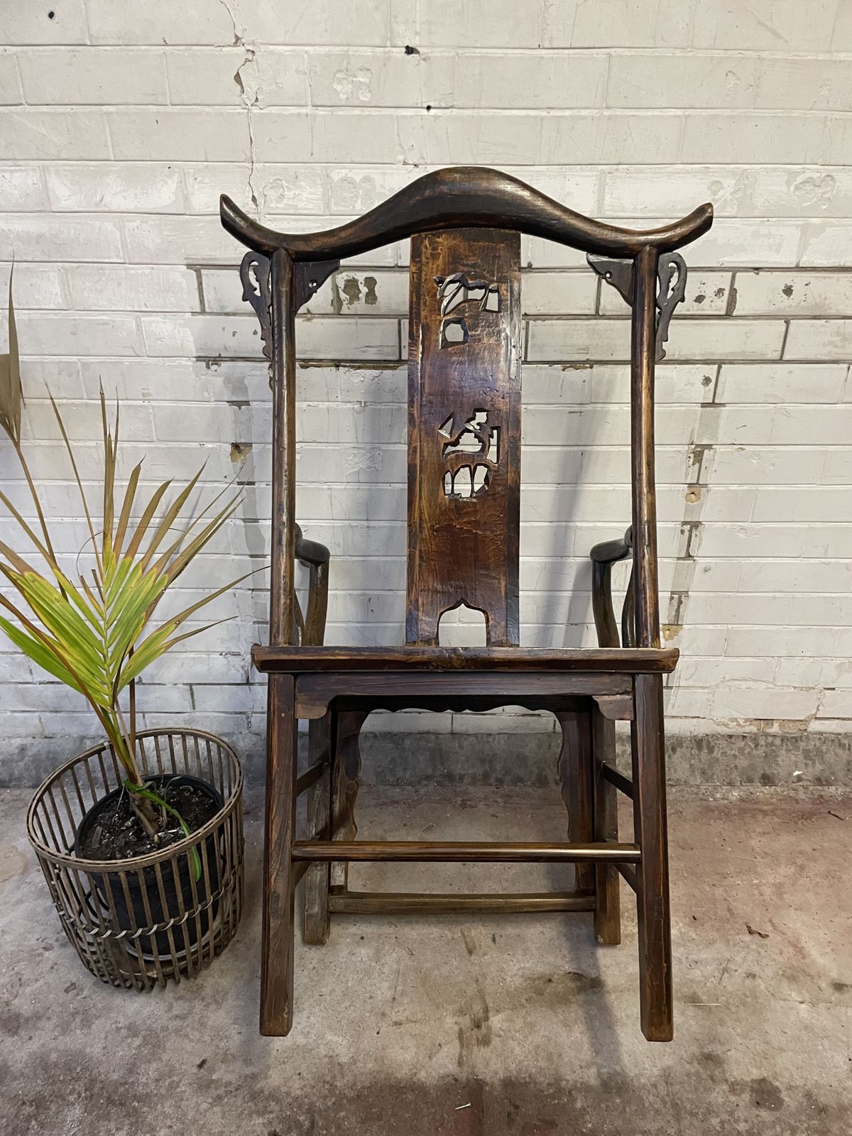Beautiful 19th Century Chinese Elm Chair. photo furniture