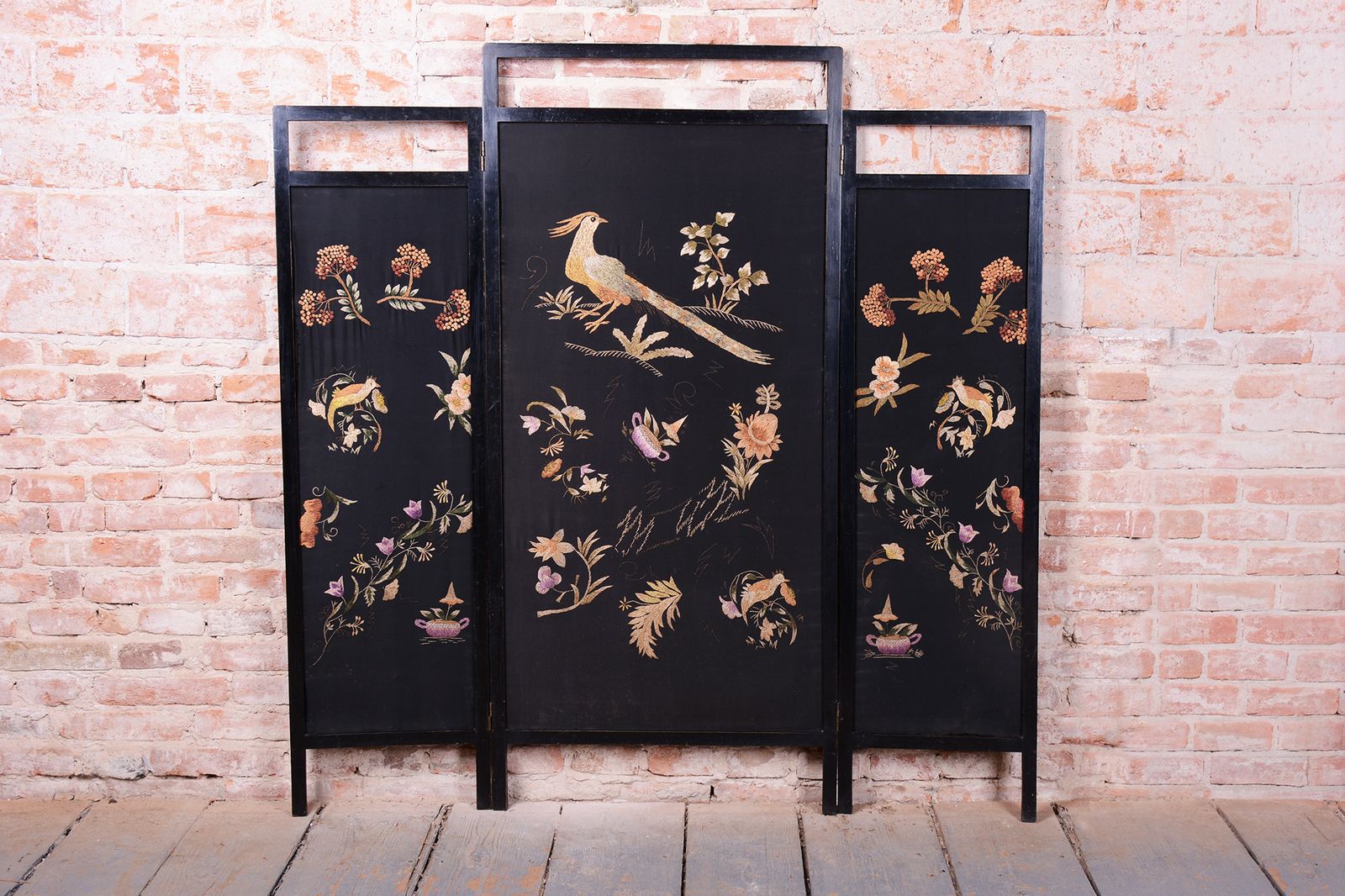 Restored Art Deco Folding Screen, Oak, Revived Polish, France, 1920s photo for sale