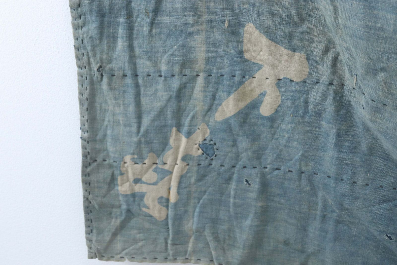 photo for sale Early 20th Century Japanese Indigo Dyed Cotton Furoshiki Boro