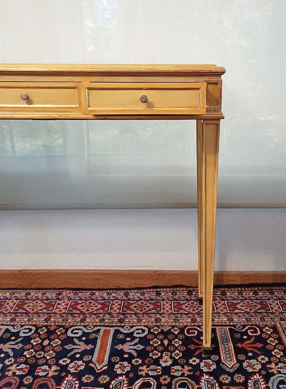 Mid 20th Century Modern Wood Writing Desk By Argentine Company Comte S.A., Based On A Design From Jean Michel Frank And Chanaux & Co. photo furniture