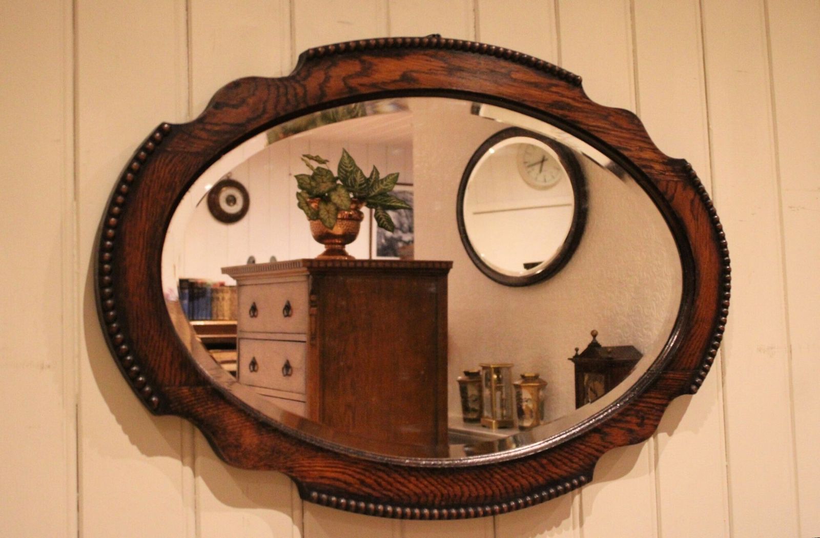 Oak Wall Mirror, 1920s, Vintage photo for sale