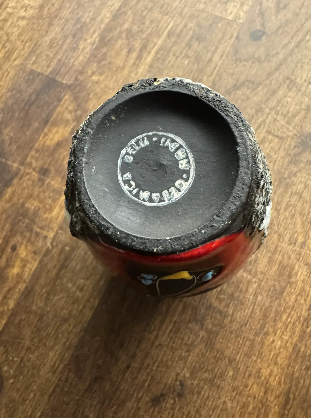 Small Mid Century Fat Lava Vase. 1950s photo Home Fixtures