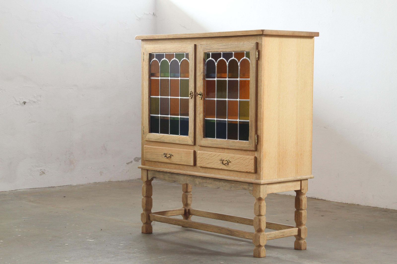 Vintage 1994 Danish Modern Oak Cabinet In The Style Of Henning Kjærnulf photo furniture