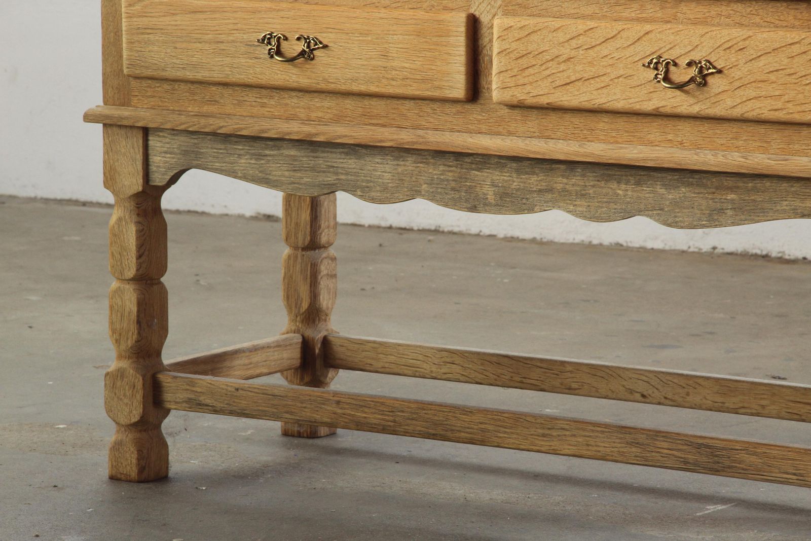 Furniture Vintage 1994 Danish Modern Oak Cabinet In The Style Of Henning Kjærnulf photo