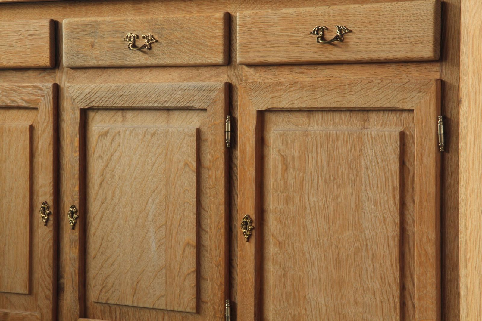 Vintage 1970s Danish Oak Low Cabinet / Sideboard, Henning Kjærnulf Style photo vinterior