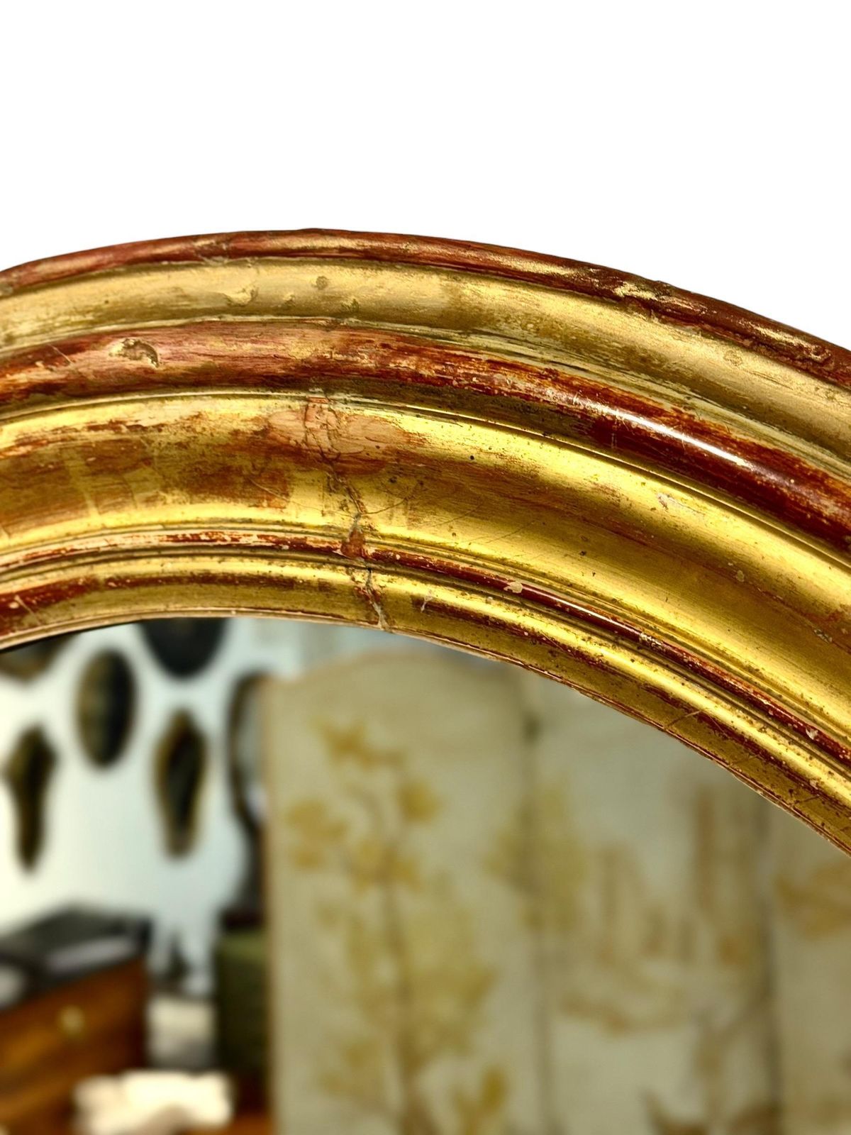 Large Oval Giltwood Mirror, France 19th Century photo Home Decor