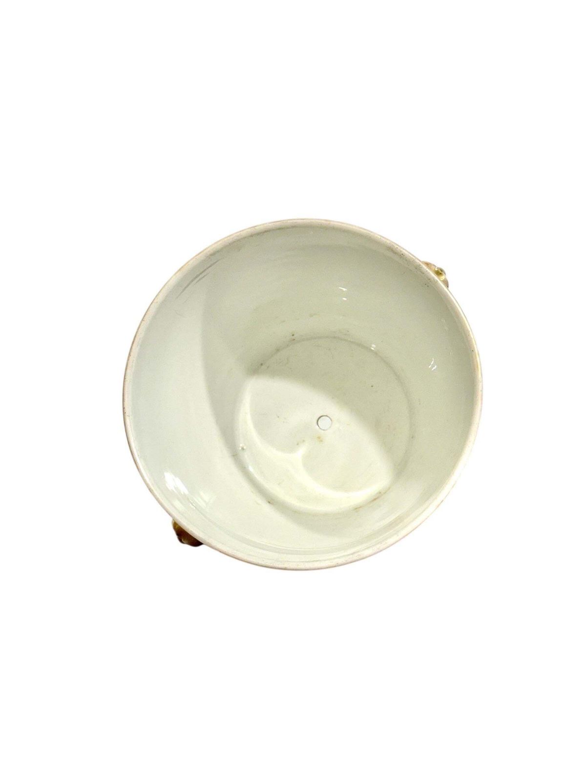 photo for sale 19th Century Paris Porcelain Cache Pot With Hand Painted Flowers