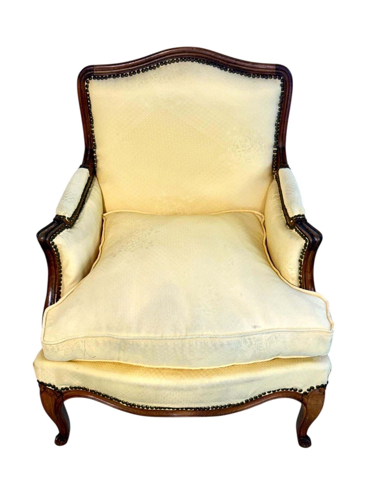 2843.0 Pair Of Walnut Bergère Armchairs, France 19th Century photo