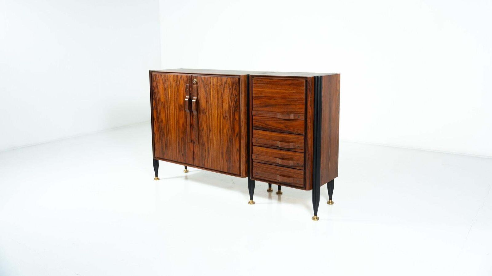 Mid Century Modern Chest, Wood, Italy, 1960s photo for sale