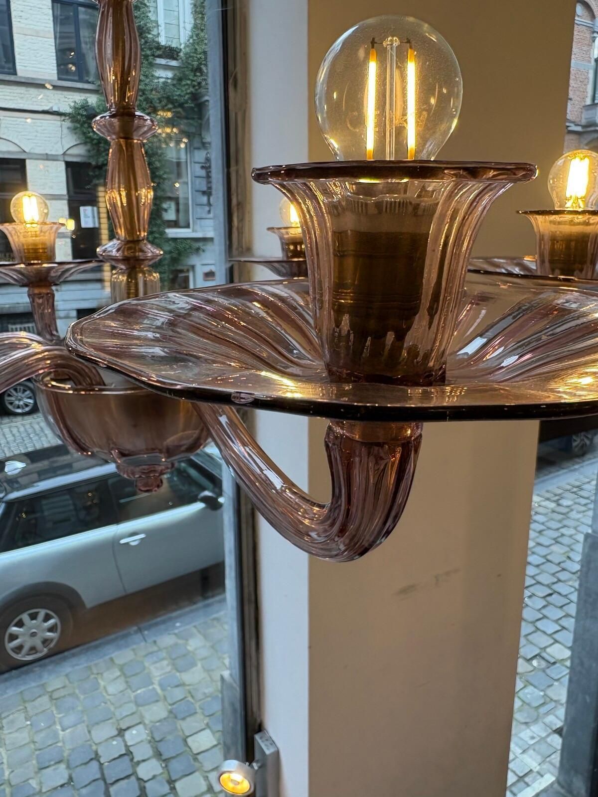 Lighting Zecchin Murano Chandelier With 6 Arms Of Lights, Circa 1980 photo