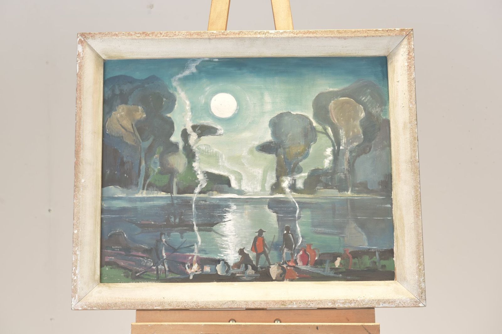 Oil Painting, Indochina, Bruno Bernitz, 1948