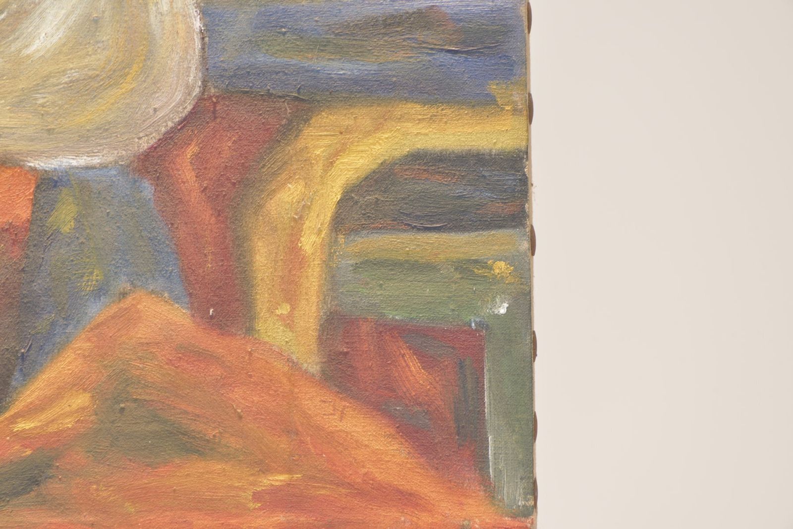 Oil Painting, Germany, Around 1925, Locomotive Under Blast Furnace photo buy