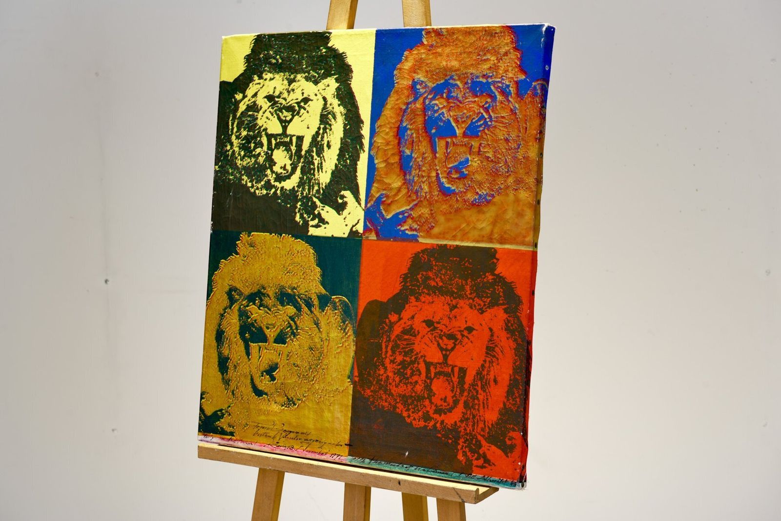 Silkscreen, Nic Albrecht, Berlin, 1969, Long Live The Lion photo for sale