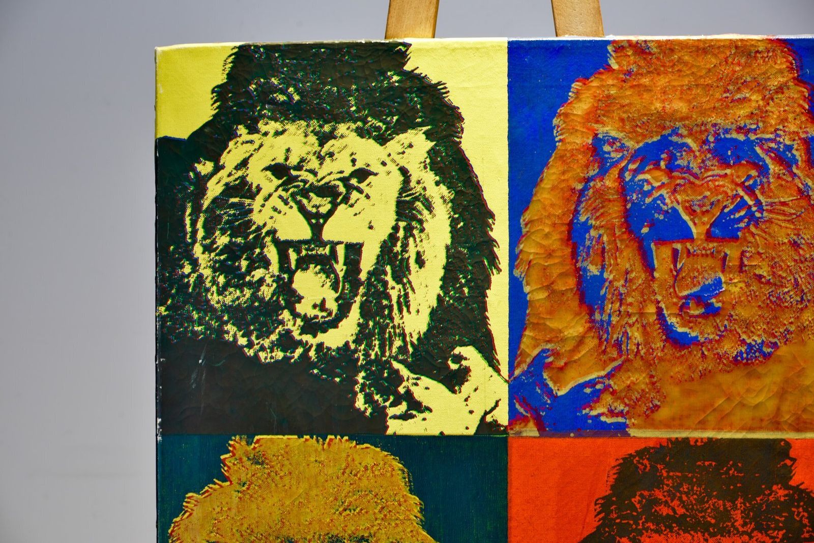 Silkscreen, Nic Albrecht, Berlin, 1969, Long Live The Lion photo Art
