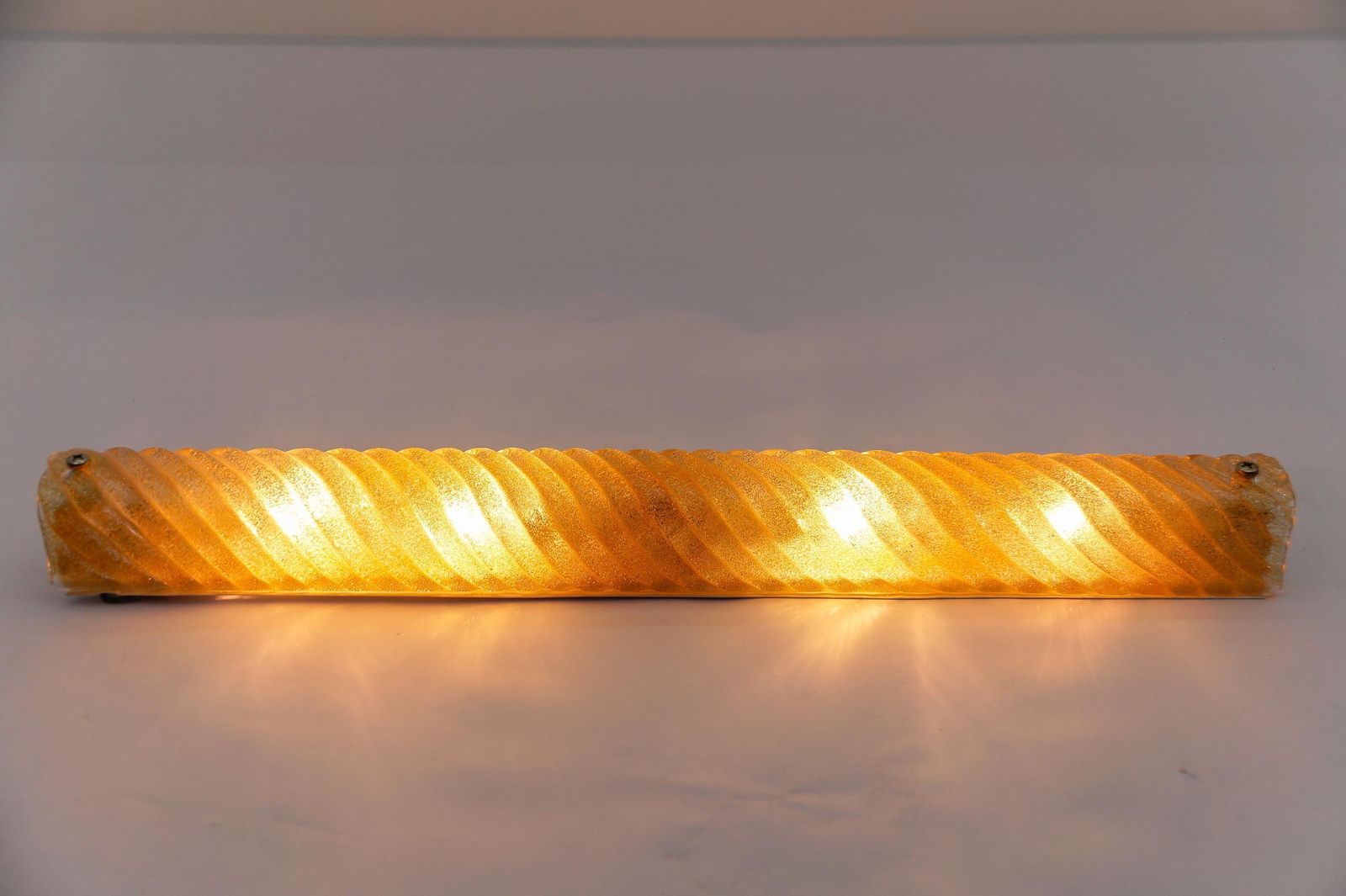 Awesome Murano Glass With Gold Flakes Wall Lamp / Flush Mount, Hillebrand 1960s photo vinterior