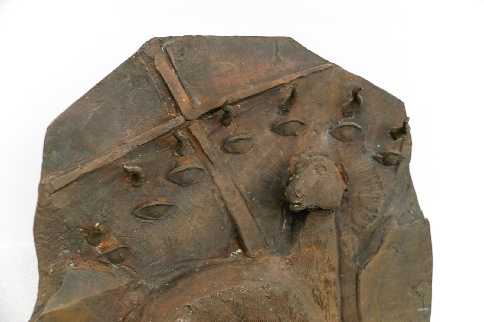 Lamb On Bible With Chalice – Bronze Wall Plaque From An Eastern European Church photo 4871.0