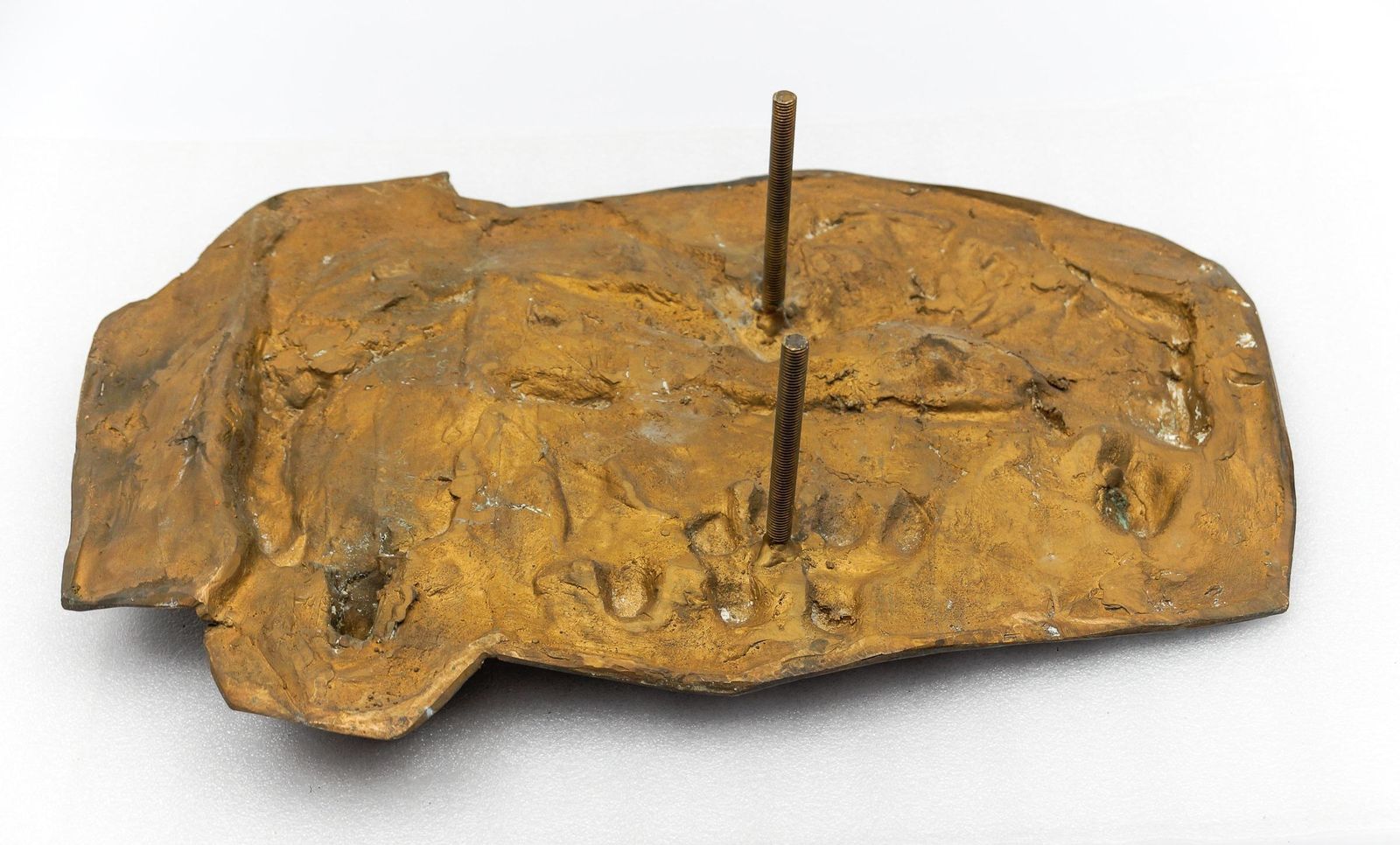 Art Jesus And The Reclining Man Wall Bronze Plaque From An Eastern European Church photo