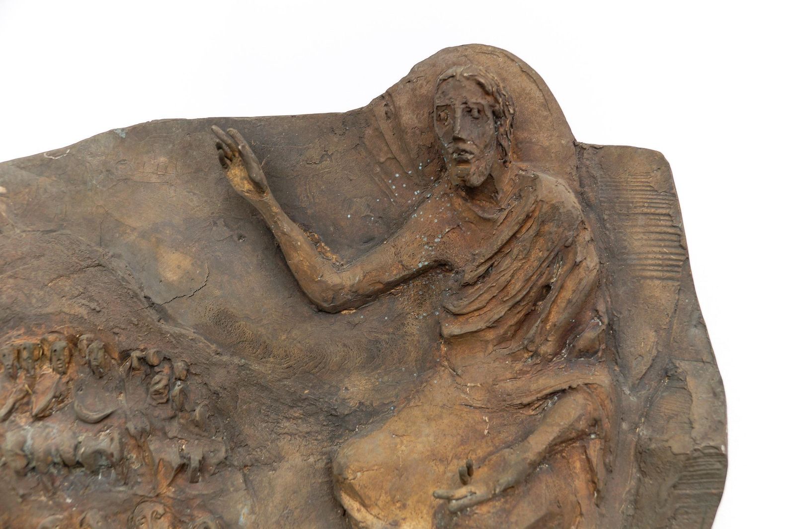 Jesus And His Disciples Wall Bronze Plaque From An Eastern European Church photo 6644.0