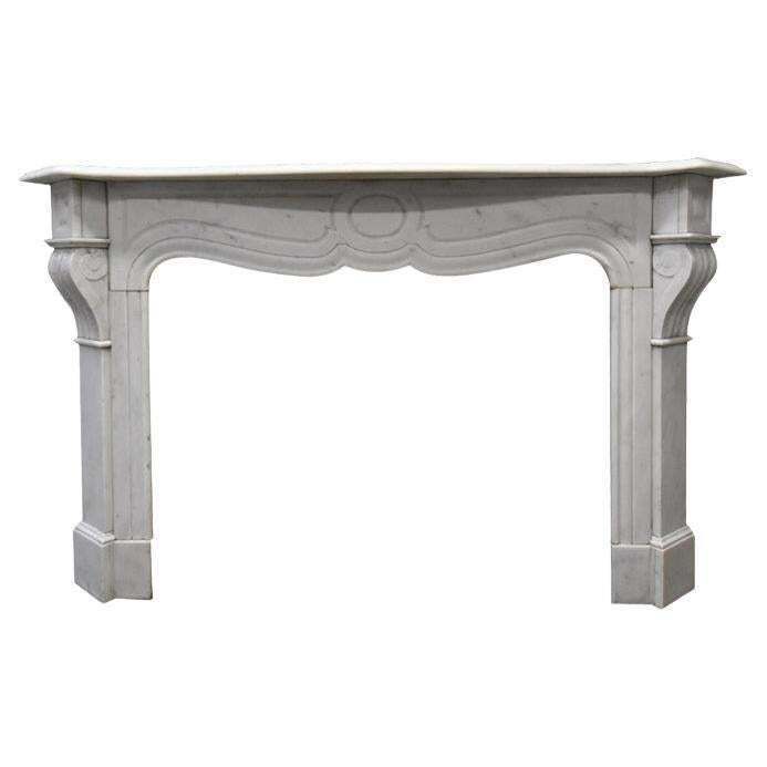 Carrara Marble Fireplace Mantel 19th Century