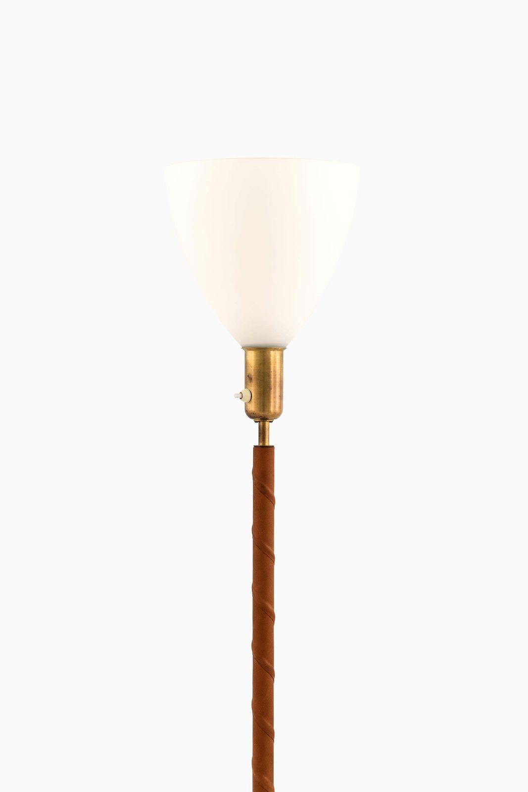 Set Of 2 Floor Lamps In Brass And Leather By Asea, 1950s photo furniture