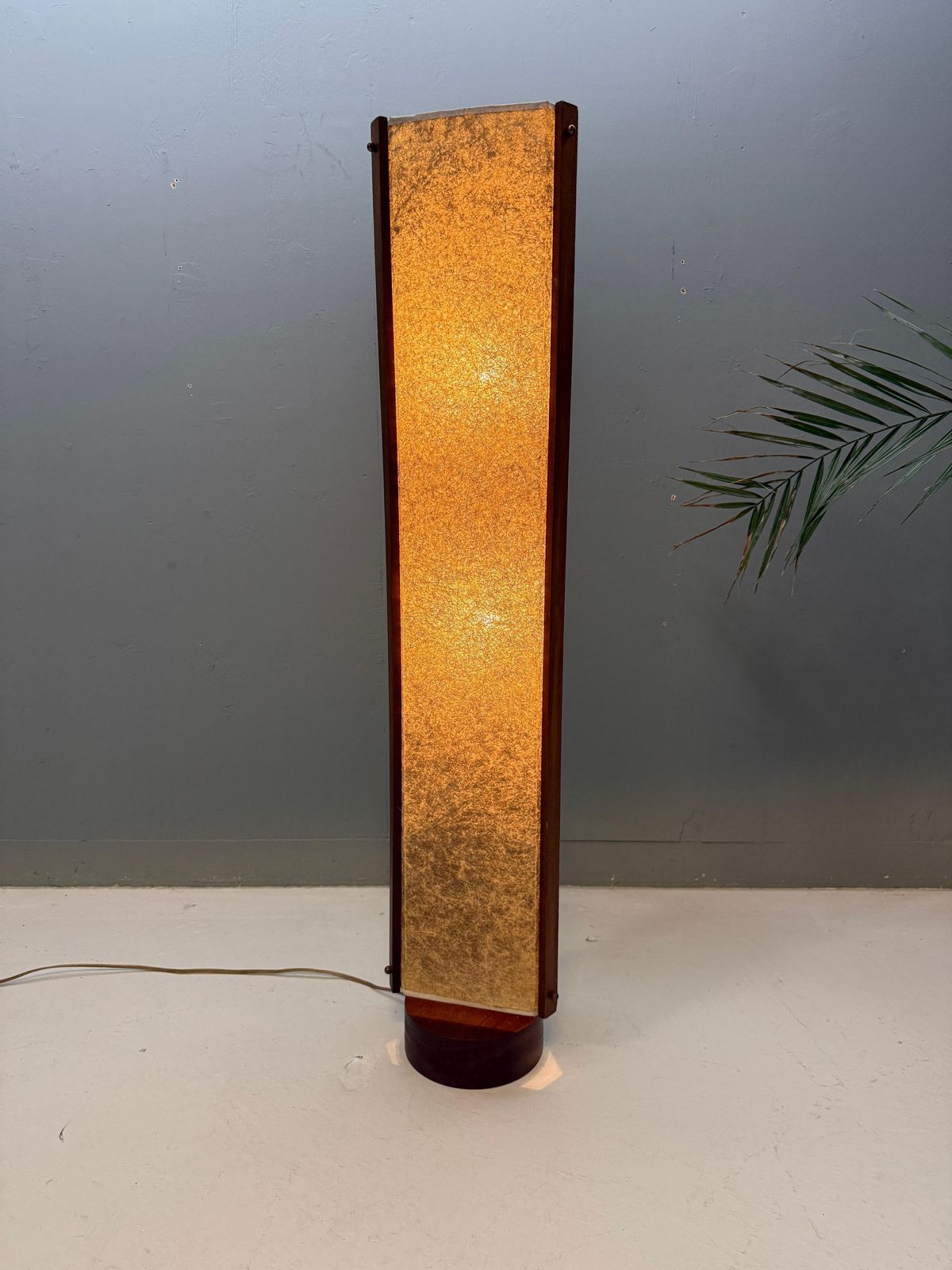 photo buy Danish Mid Century Fiberglass And Teak Floor Lamp   1960