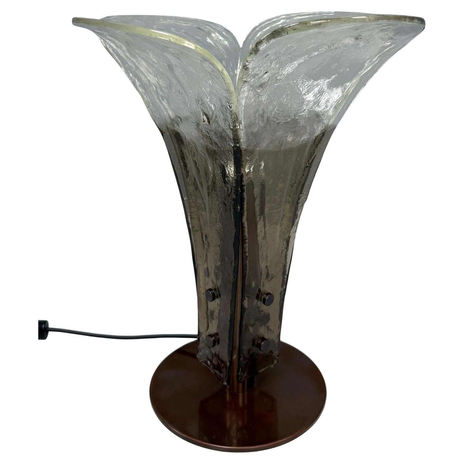 Rare Mid Century Murano Table Lamp By Carlo Nason For Mazzega  Italy photo for sale