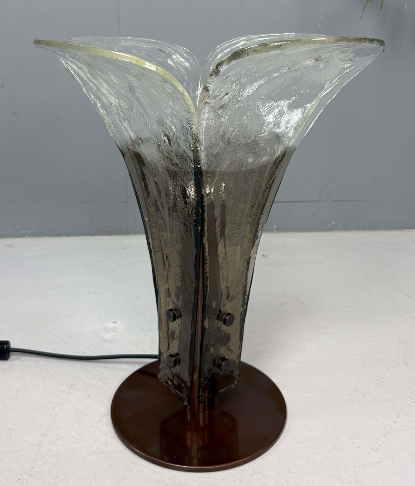 photo for sale Rare Mid Century Murano Table Lamp By Carlo Nason For Mazzega  Italy